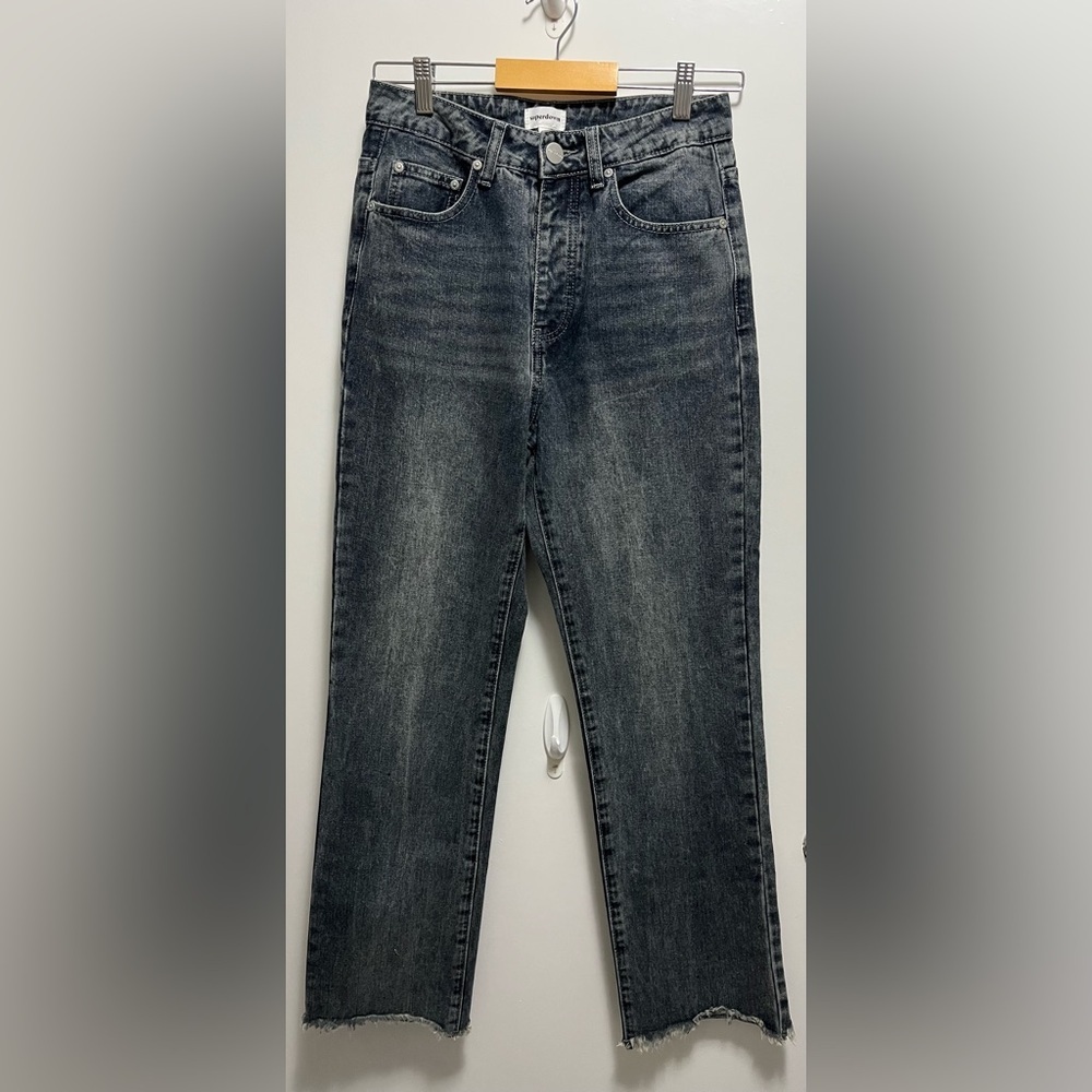 Superdown Revolve High Rise Button Fly Straight Leg Jeans Size 27